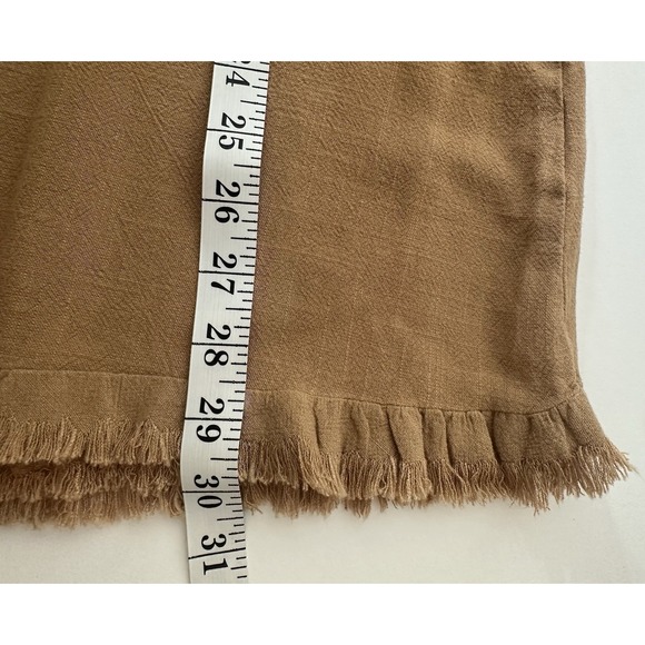 Umgee Top Women's Small Camel Linen Blend Short Sleeve Oversized Classic Beach - Picture 7 of 10